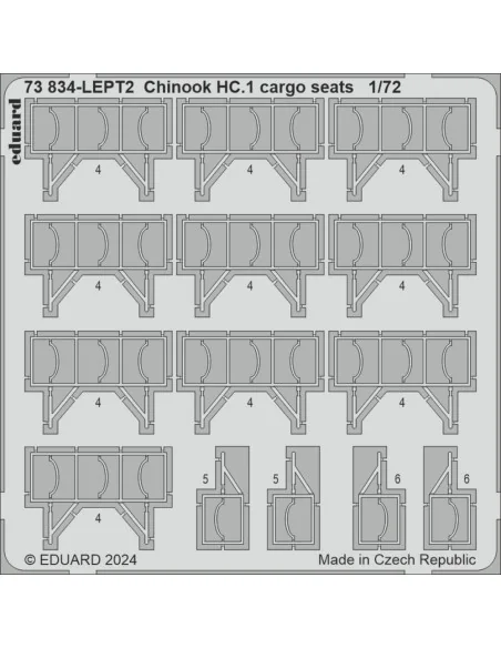 Chinook HC.1 cargo seats AIRFIX, 1/72 - Eduard Accessories 73834
