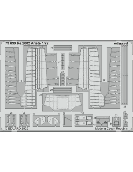 Re.2002 Ariete ITALERI, 1/72 - Eduard Accessories 73839