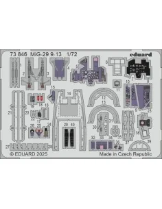 MiG-29 9-13 GREAT WALL HOBBY, 1/72 - Eduard Accessories 73846