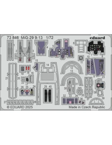 MiG-29 9-13 GREAT WALL HOBBY, 1/72 - Eduard Accessories 73846