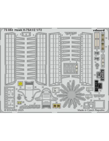 Hawk H-75A1/2 ARMA HOBBY, 1/72 - Eduard Accessories 73853