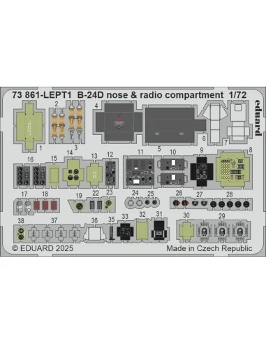 B-24D nose & radio compartment for Airfix, 1/72 - Eduard Accessorie...