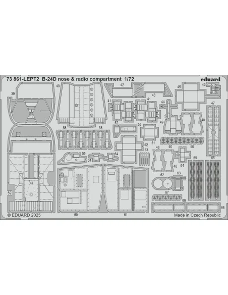 B-24D nose & radio compartment for Airfix, 1/72 - Eduard Accessorie...