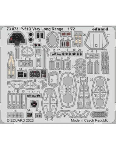 P-51D Very Long Range for Arma Hobby, 1/72 - Eduard Accessories 73873