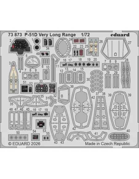 P-51D Very Long Range for Arma Hobby, 1/72 - Eduard Accessories 73873