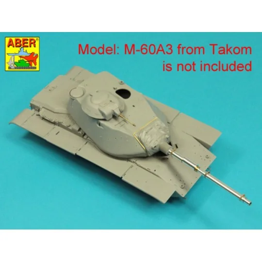 105 mm M-68 barrel with thermal shroud for M60A3 Tank - Aber Models...