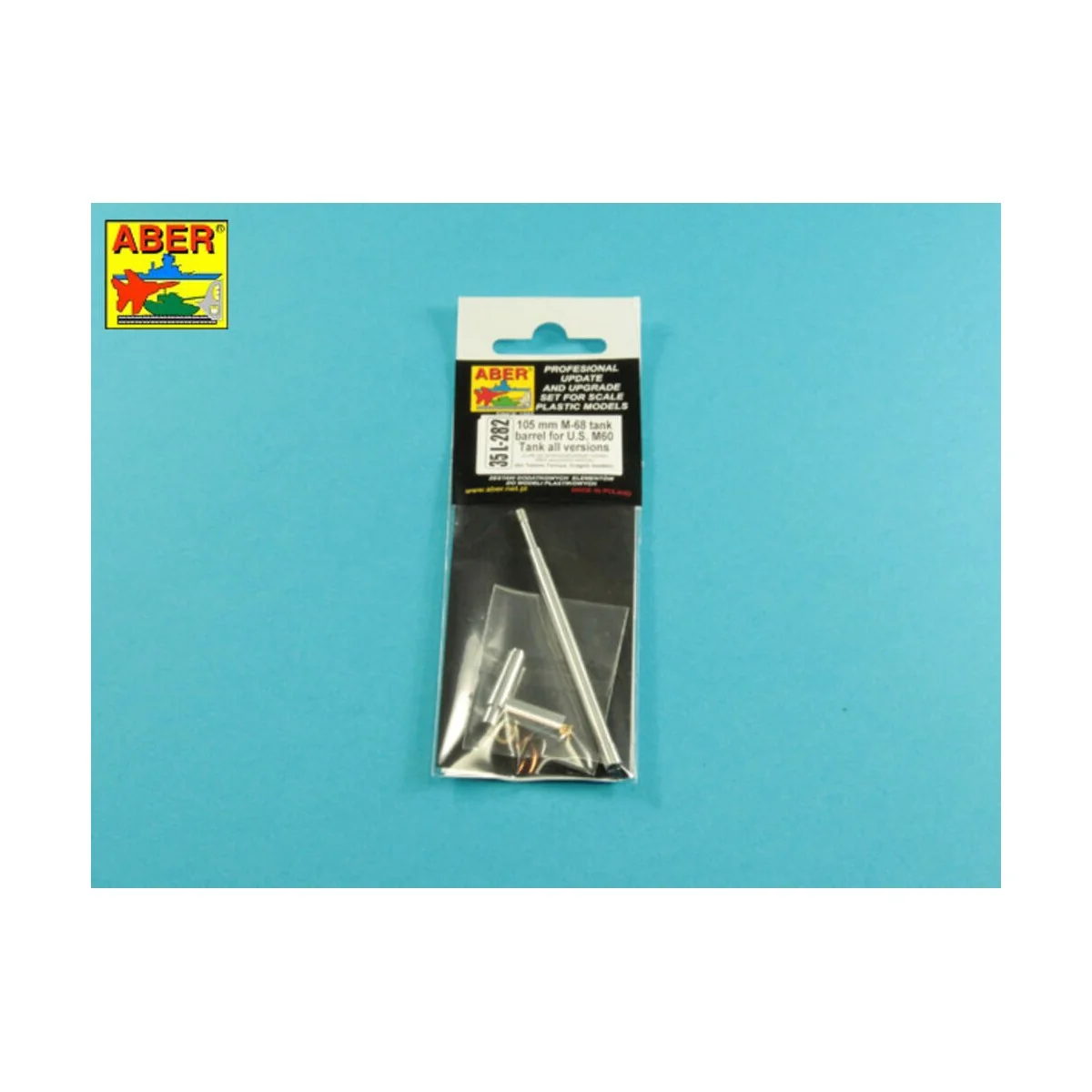 105 mm M-68 tank barrel for U.S. M60 Tank, 1/35 - Aber Models 35 L-282