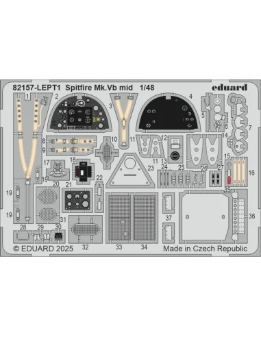 Spitfire Mk.Vb mid, 1/48 - Eduard Plastic Kits 82157