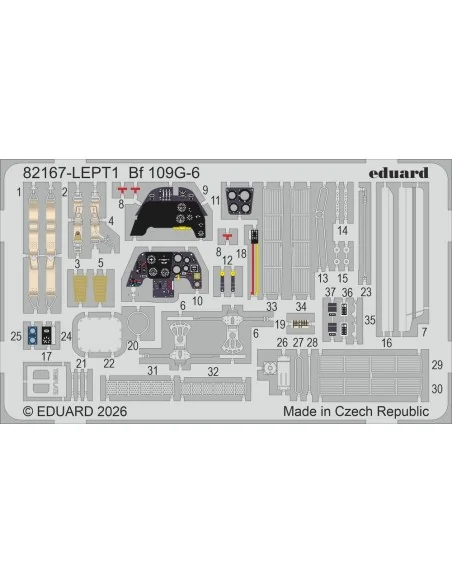 Bf 109G-6, 1/48 - Eduard Plastic Kits 82167