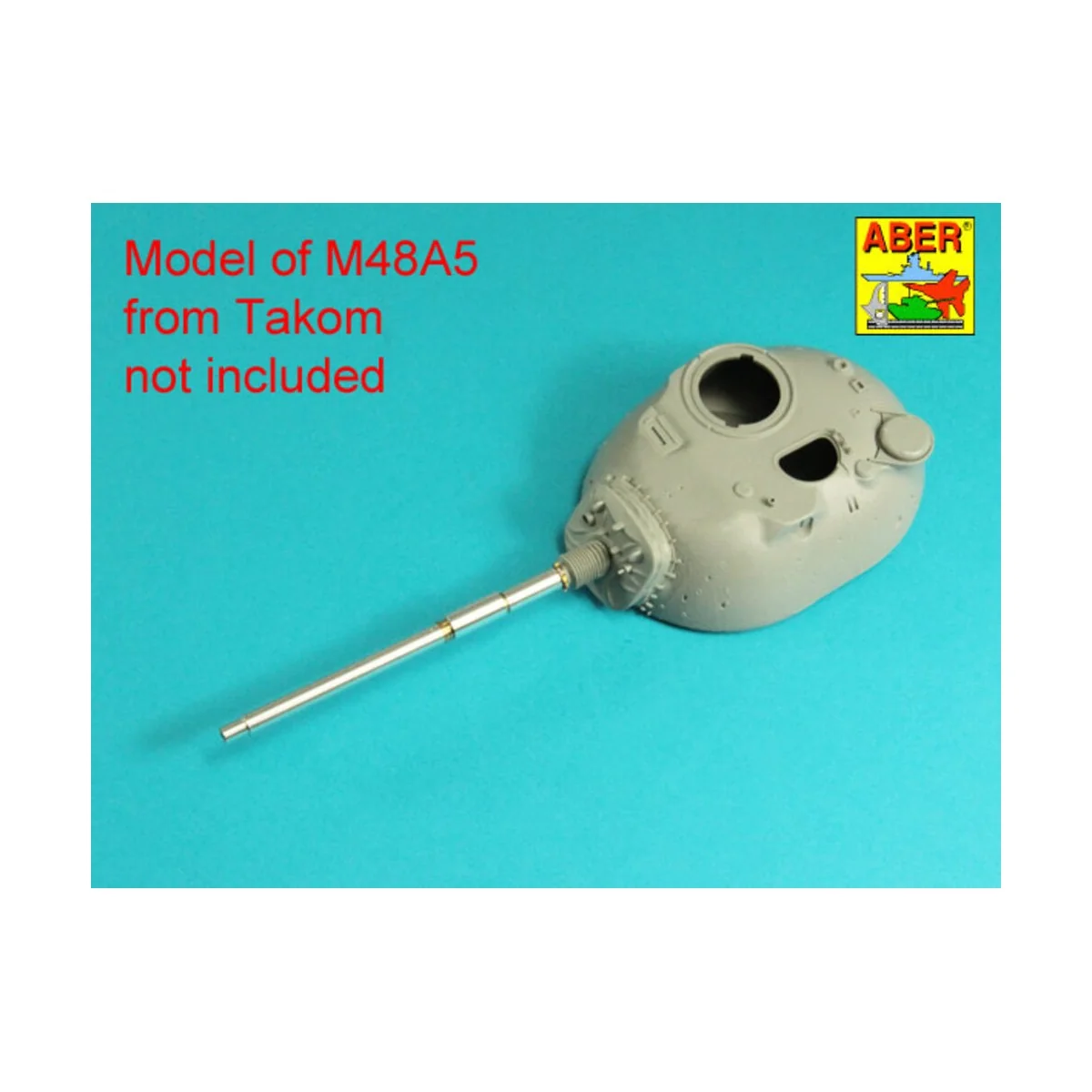 105 mm M-68 barrel with thermal shroud for M48A5 Tank, 1/35 - Aber ...