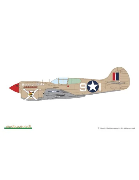 P-40K short tail, 1/48 - Eduard Plastic Kits 82243