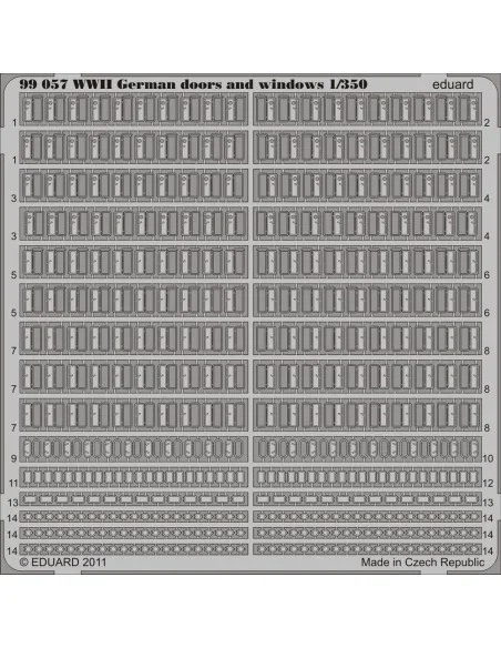 WWII German doors and windows, 1/350 - Eduard Accessories 99057