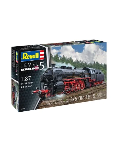 Schnellzuglokomotive S3/6 BR18(5) mit Tender 2‘2’T, 1/87 - Revell 0...