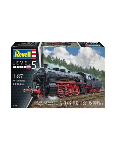 Schnellzuglokomotive S3/6 BR18(5) mit Tender 2‘2’T, 1/87 - Revell 0...