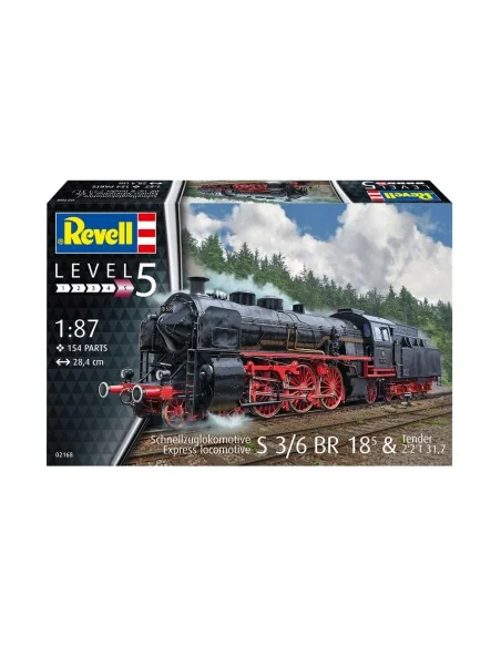 Schnellzuglokomotive S3/6 BR18(5) mit Tender 2‘2’T, 1/87 - Revell 0...