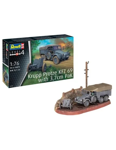 [NO_DESC] Krupp Protze KFZ 69 with 3, 7cm Pak, 1/76 - Revell 3344