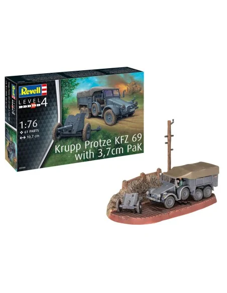 Krupp Protze KFZ 69 with 3, 7cm Pak, 1/76 - Revell 3344
