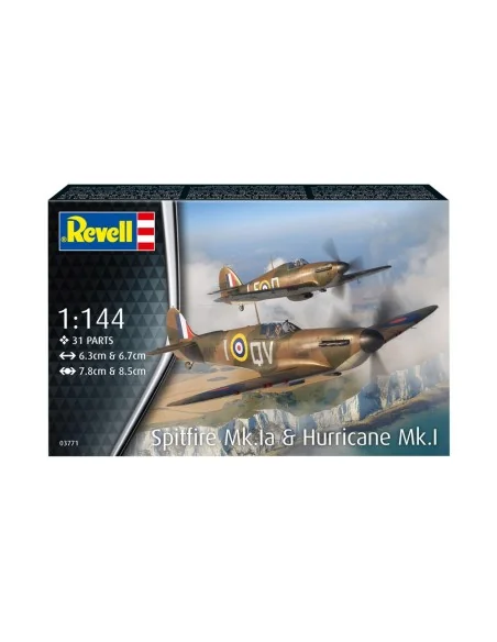 Supermarine Spitfire Mk.Ia & Hawker Hurricane Mk.I, 1/144 - Revell ...
