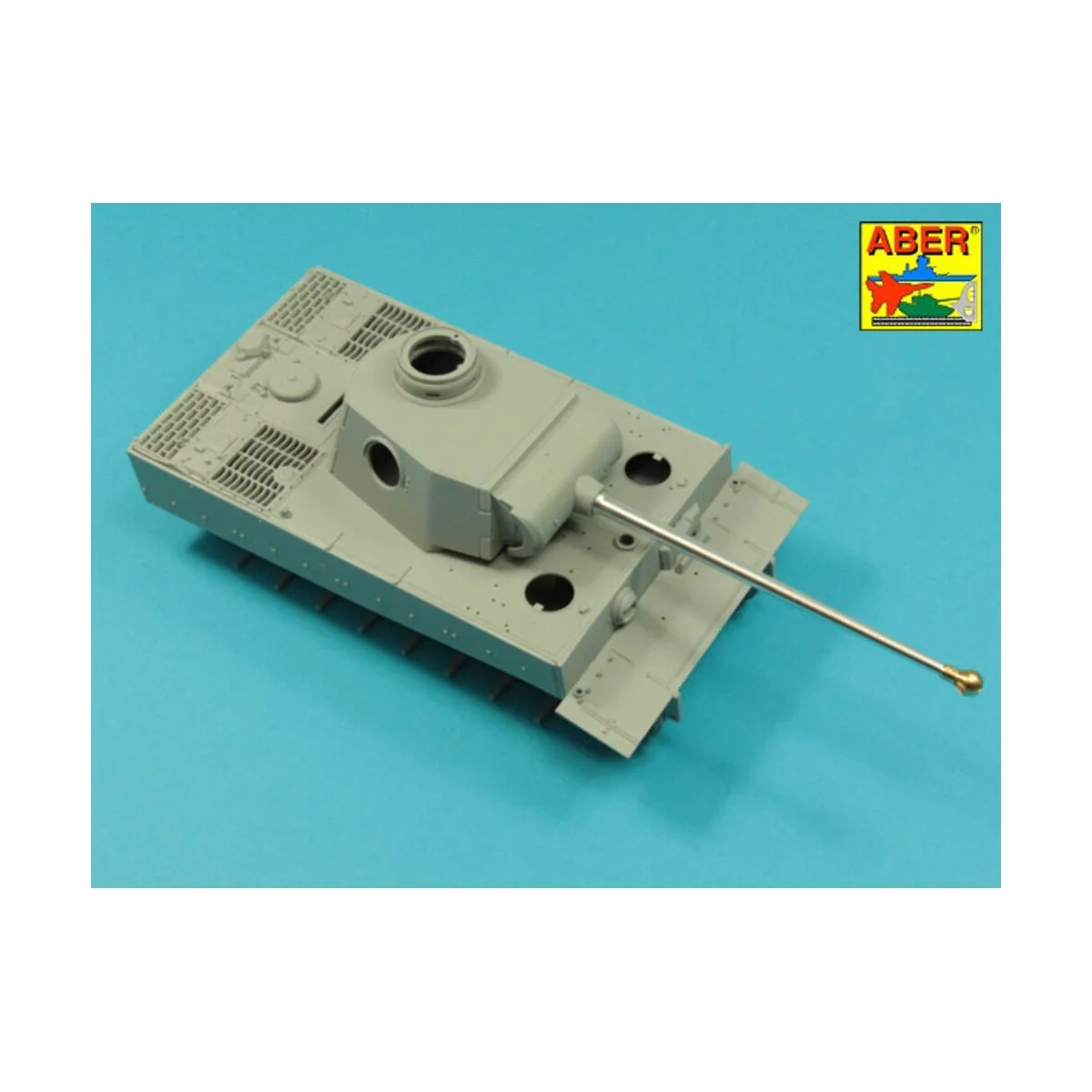 7, 5cm gun barrel with single baffle muzzle brake for German Tank T...