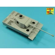 7,5cm gun barrel with single baffle muzzle brake for German Tank Ti...