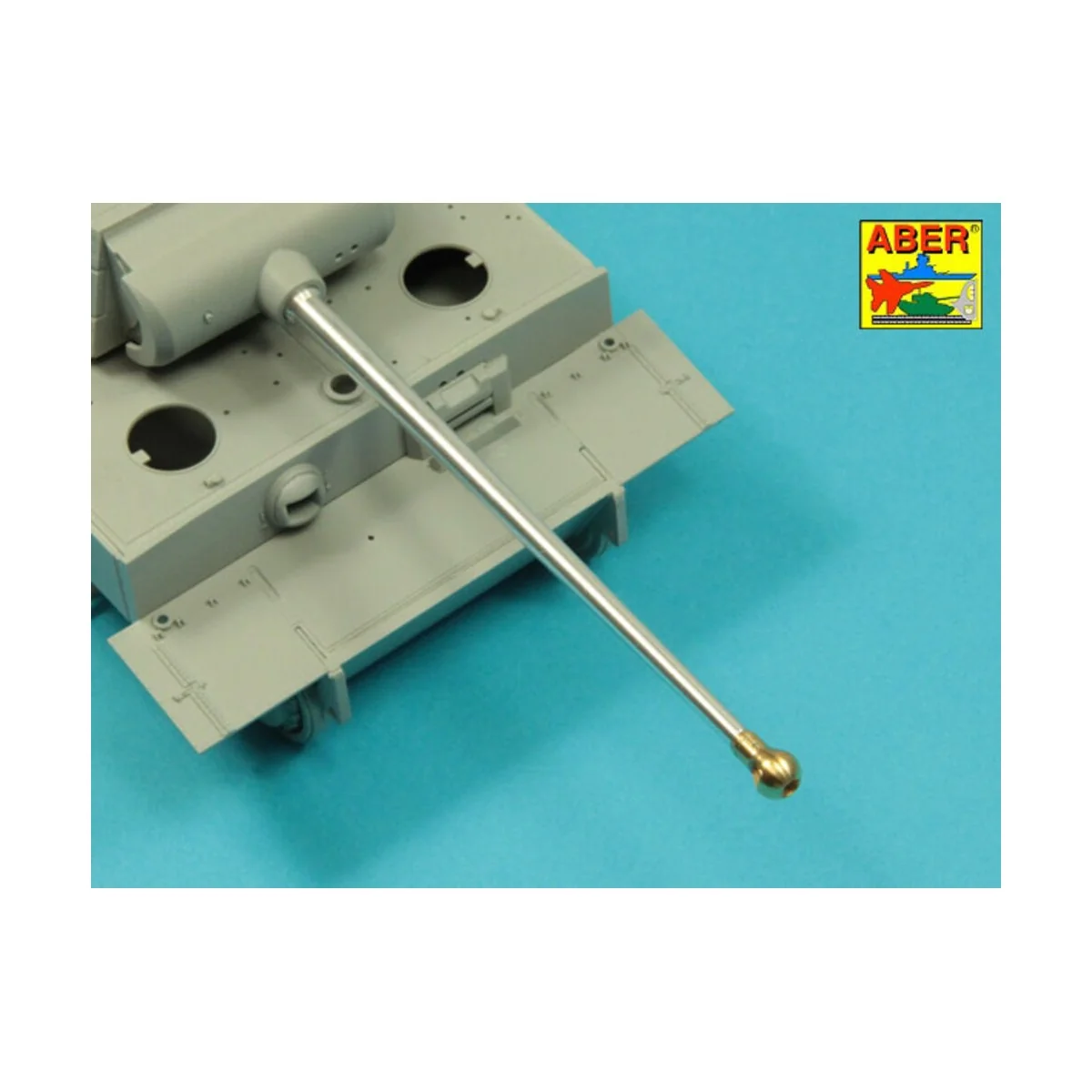 7,5cm gun barrel with single baffle muzzle brake for German Tank Ti...