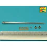 7,5cm gun barrel with single baffle muzzle brake for German Tank Ti...