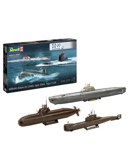 70 Jahre Bundeswehr:Wilhelm Bauer, Type 206A, Class2, 1/144 - Revel...