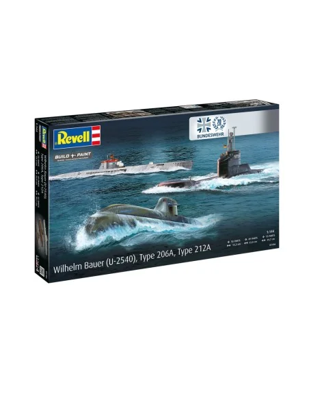 70 Jahre Bundeswehr:Wilhelm Bauer, Type 206A, Class2, 1/144 - Revel...