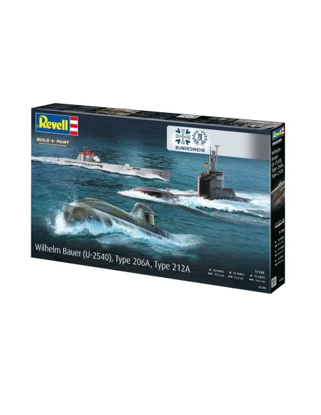 70 Jahre Bundeswehr:Wilhelm Bauer, Type 206A, Class2, 1/144 - Revel...