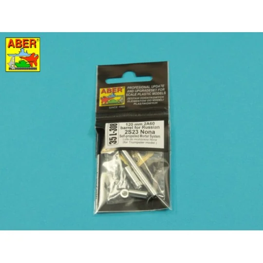 120mm 2A60 barrel for Russian 2S23 Nona, 1/35 - Aber Models 35 L-308