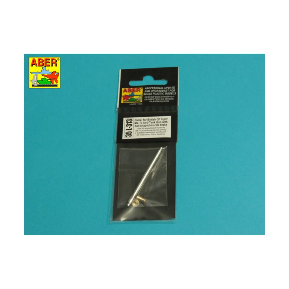 Barrel for 6 pdr Mk.IV (57mm) A/T Gun with ball muzzle brake, 1/35 ...