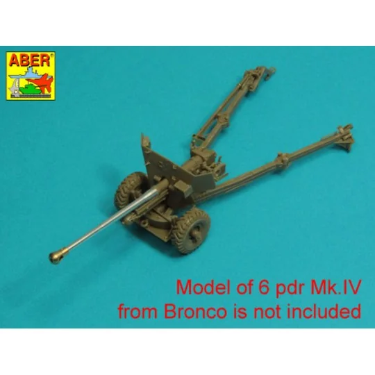 Barrel for 6 pdr Mk.IV (57mm) A/T Gun with ball muzzle brake, 1/35 ...