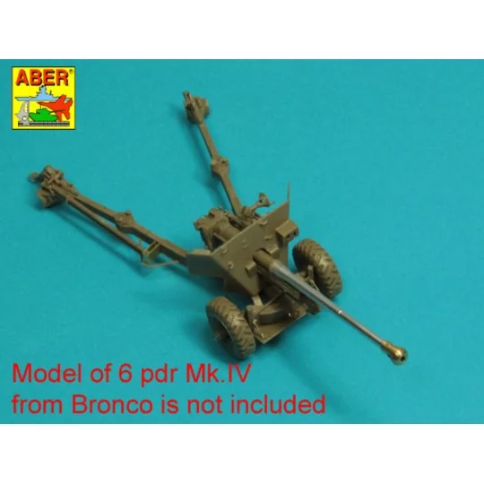 Barrel for 6 pdr Mk.IV (57mm) A/T Gun with ball muzzle brake, 1/35 ...