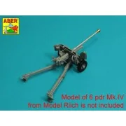 Barrel for 6 pdr Mk.IV (57mm) A/T Gun with ball muzzle brake, 1/35 ...