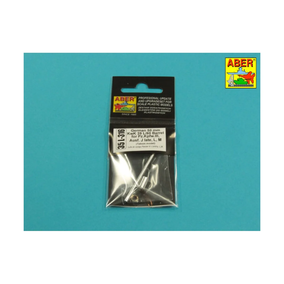Germ.50mm KwK39L/60 Barrel Pz.Kpfw.IIIAusfJ, L,M. - Aber Models 35 ...