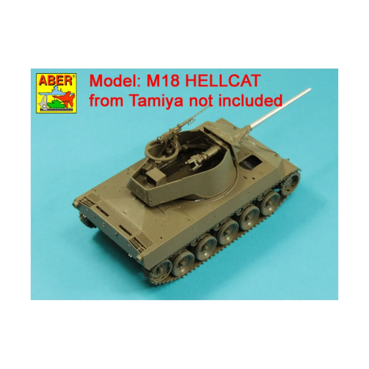 76mm M1A1 Barrel for M18 Helcat U.S. Tank Destroyer, 1/35 - Aber Mo...