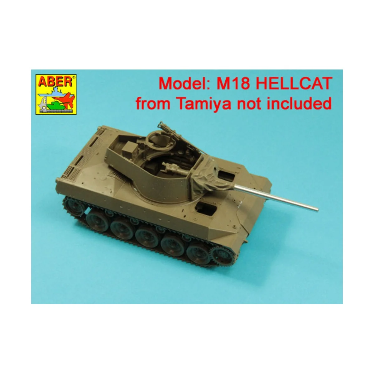 76mm M1A1 Barrel for M18 Helcat U.S. Tank Destroyer - Aber Models 3...