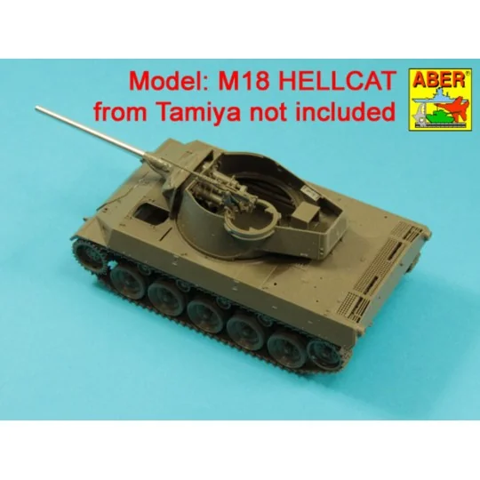 76mm M1A1 Barrel for M18 Helcat U.S. Tank Destroyer, 1/35 - Aber Mo...