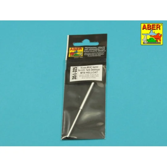 76mm M1A1 Barrel for M18 Helcat U.S. Tank Destroyer - Aber Models 3...