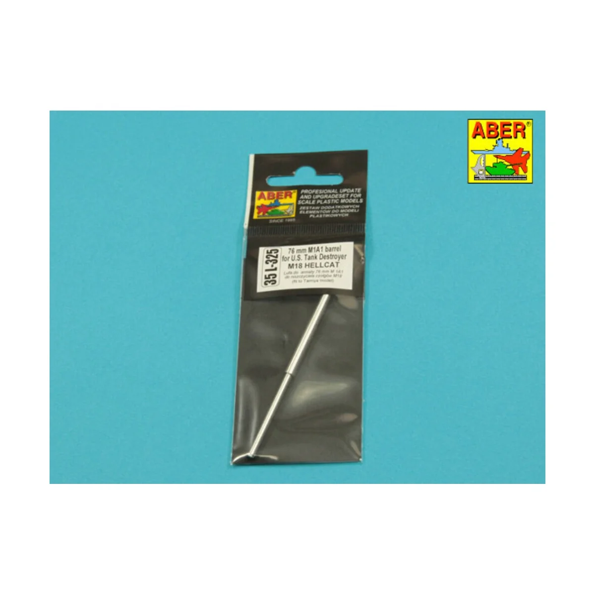 76mm M1A1 Barrel for M18 Helcat U.S. Tank Destroyer, 1/35 - Aber Mo...