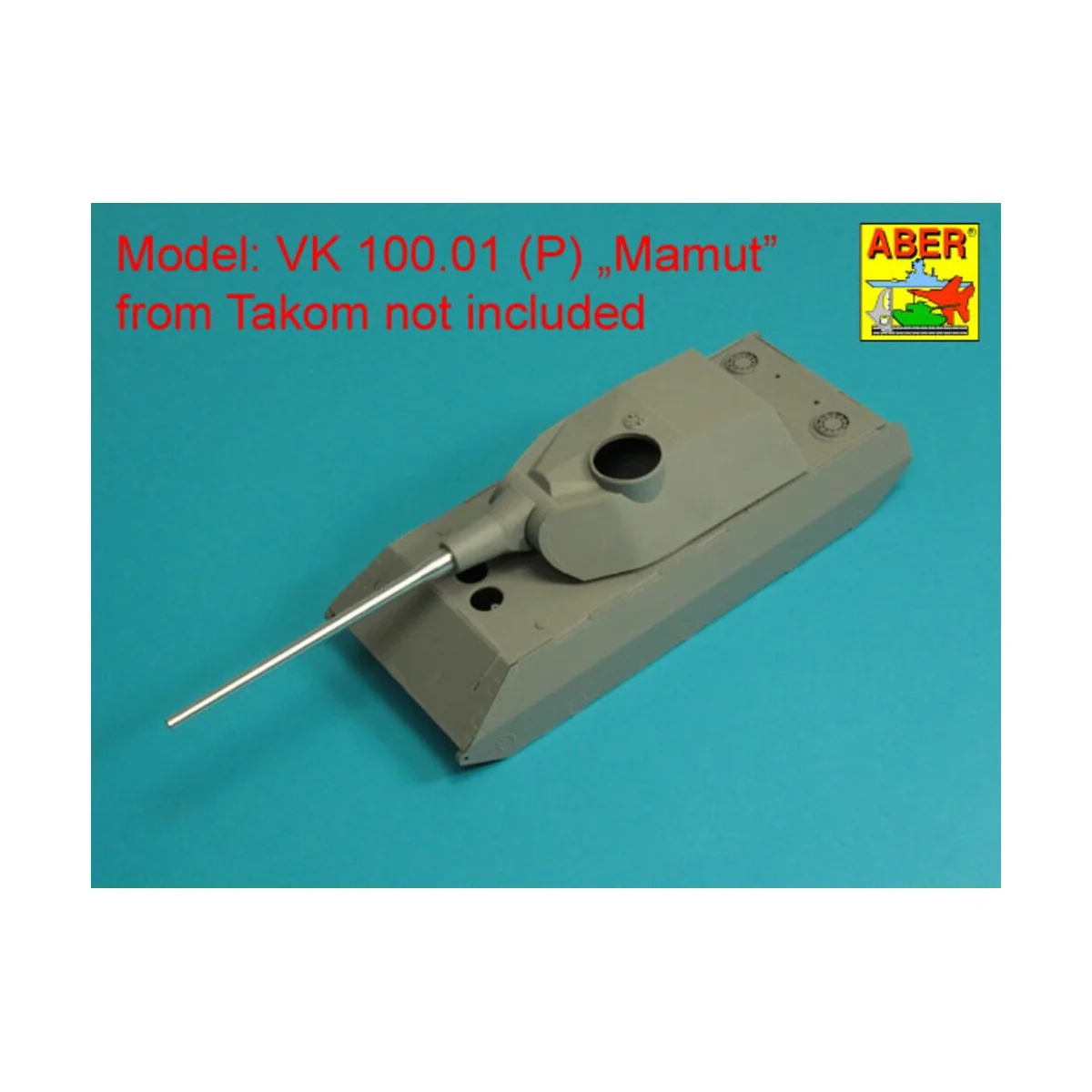 Barrel 128mm PaK 44 L/55 for Vk 100.01(P) MAMMUT (Takom) - Aber Mod...
