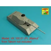 Barrel 128mm PaK 44 L/55 for Vk 100.01(P) MAMMUT (Takom) - Aber Mod...
