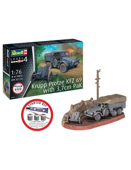 [NO_DESC] Starter Kit Krupp Protze KFZ 69 with 3, 7cm Pak, 1/76 - R...