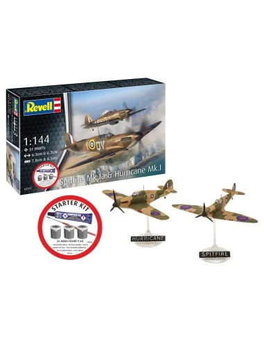 [NO_DESC] Starter Kit Spitfire Mk.Ia & Hurricane Mk.I, 1/144 - Reve...