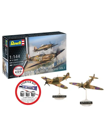 Starter Kit Spitfire Mk.Ia & Hurricane Mk.I, 1/144 - Revell 73771