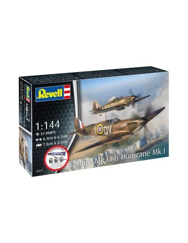 [NO_DESC] Starter Kit Spitfire Mk.Ia & Hurricane Mk.I, 1/144 - Reve...