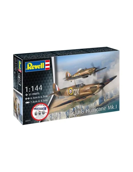 Starter Kit Spitfire Mk.Ia & Hurricane Mk.I, 1/144 - Revell 73771