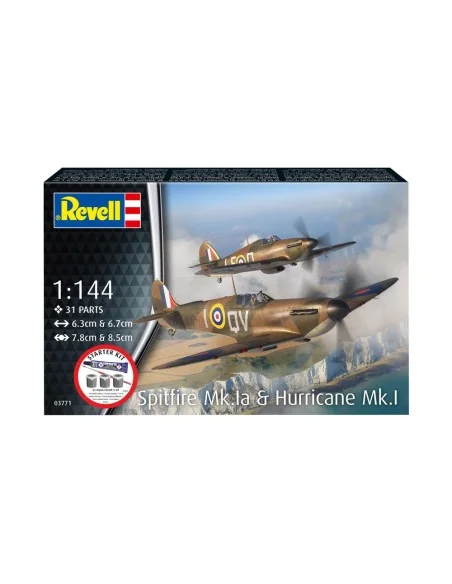 [NO_DESC] Starter Kit Spitfire Mk.Ia & Hurricane Mk.I, 1/144 - Reve...