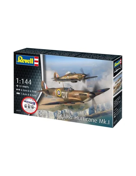 Starter Kit Spitfire Mk.Ia & Hurricane Mk.I, 1/144 - Revell 73771