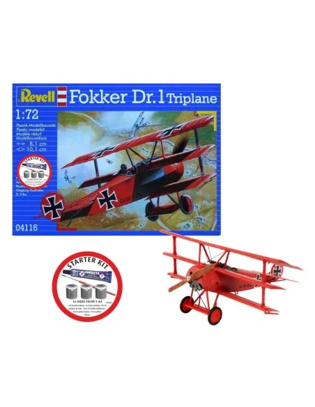 Starter Kit Fokker DR.1 Triplane, 1/72 - Revell 74116